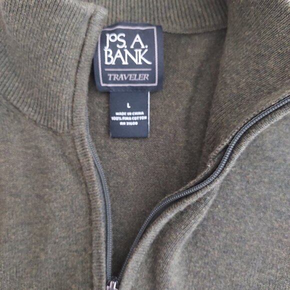 Jos. A. Bank Traveler Green Long Sleeve Pullover Sweater - Picture 11 of 11